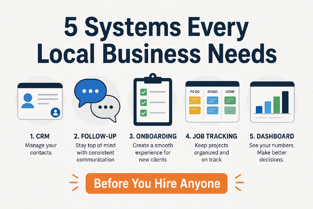 The 5 Systems Every Local Business Needs Before They Hire Anyone